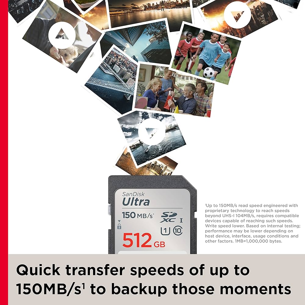 Amazon.com: SanDisk 512GB Ultra SDXC UHS-I Memory Card - Up